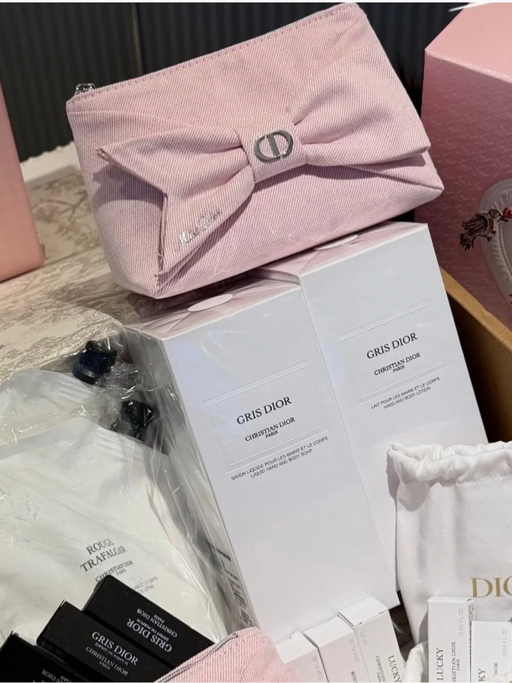 Christian Dior Pink Makeup Bag